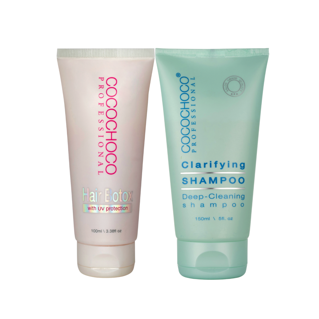 COCOCHOCO Hรฅr Botox 100ml og Clarifying Shampoo 150ml