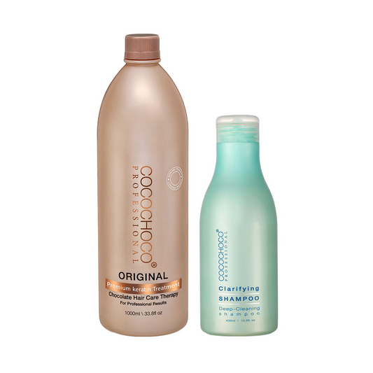 COCOCHOCO Keratin ORIGINAL 1000 ml og COCOCHOCO Clarifying Shampoo 400 ml